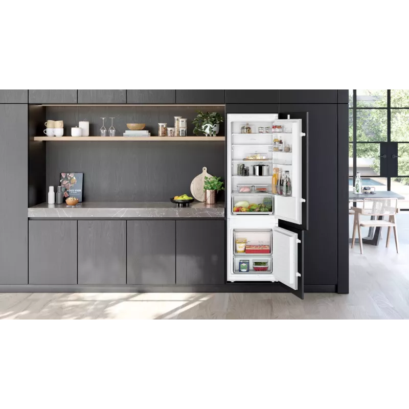 Siemens iQ100 KI87VNSE0 šaldytuvas-šaldiklis įmontuojamas 270 L Baltas