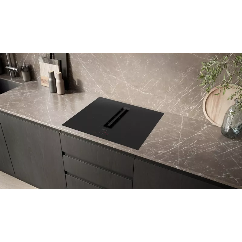 Siemens iQ300 ED611BS16E indukcinė kaitlentė su gartraukiu, juoda, įmontuojama, 60 cm