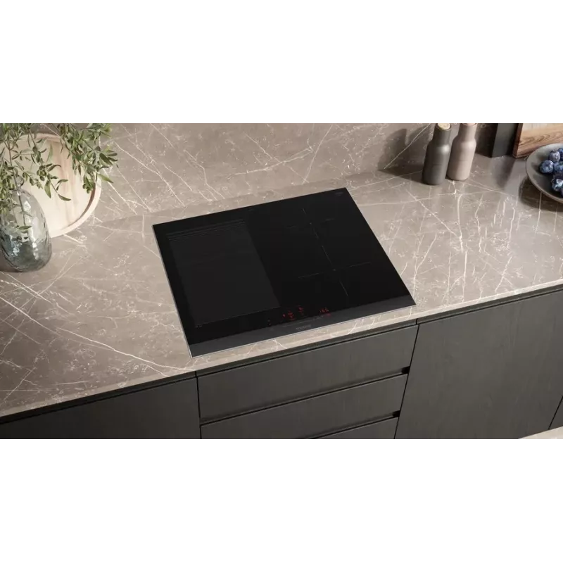 Siemens iQ700 EX675HEC1E indukcinė kaitlentė, juoda, įmontuojama, 60 cm, 4 zonos