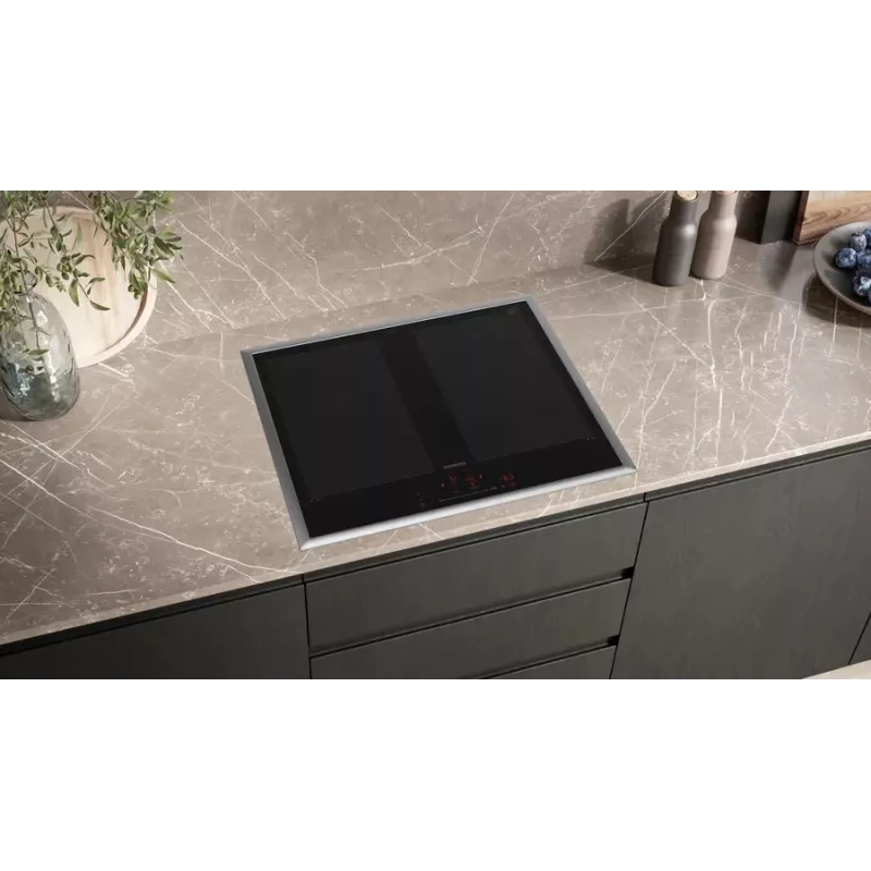 Siemens iQ700 EX645HXC1E indukcinė kaitlentė, juoda, įmontuojama, 60 cm, 4 zonos