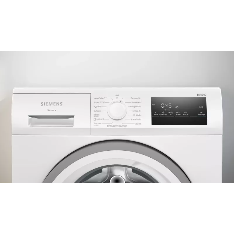 Siemens iQ300 WM14N127 skalbimo mašina, priekinis pakrovimas, 8 kg, 1400 aps./min., balta
