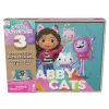 Gabby’s Dollhouse 3 medinės dėlionės po 24 detales su medine dėžute