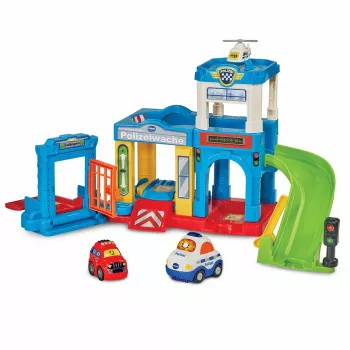 Žaislinis policijos komisariatas VTech Tut Tut Baby Flitzer 80-569904 su interaktyviomis funkcijomis ir automobiliukais