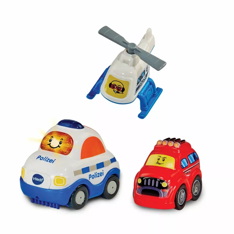 Žaislinis policijos komisariatas VTech Tut Tut Baby Flitzer 80-569904 su interaktyviomis funkcijomis ir automobiliukais