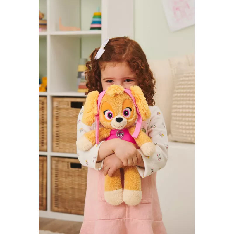 PAW Patrol GUND oficialus Skye Take Along Buddy pliušinis žaislas, aukščiausios kokybės minkštas žaislas nuo 1 metų, rožinė/ruda, 33 cm