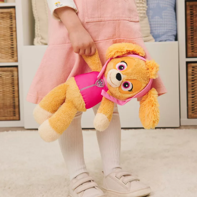 PAW Patrol GUND oficialus Skye Take Along Buddy pliušinis žaislas, aukščiausios kokybės minkštas žaislas nuo 1 metų, rožinė/ruda, 33 cm