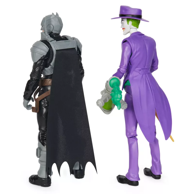 DC Comics Batman Adventures veikėjų rinkinys Betmenas prieš Džokerį, 2 figūrėlės, 12 šarvų aksesuarų, 12 colių superherojų žaislas berniukams ir mergaitėms
