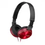 Ausinės Sony MDR-ZX310, laidinės, 10–24000 Hz, raudonos