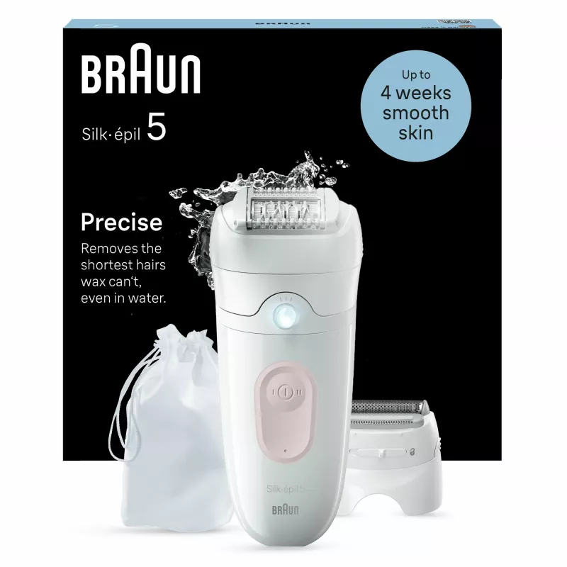 Epiliatorius Braun Silk-épil 5 5-030 28 pincetai Rožinė Balta