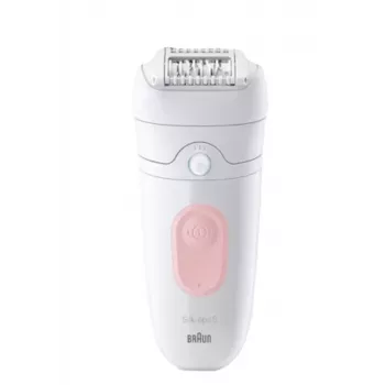 Braun Silk-épil 5 SE5-230 Epiliatorius, rožinė, balta, 28 pincetai, MicroGrip, 0,5 mm, akumuliatorius