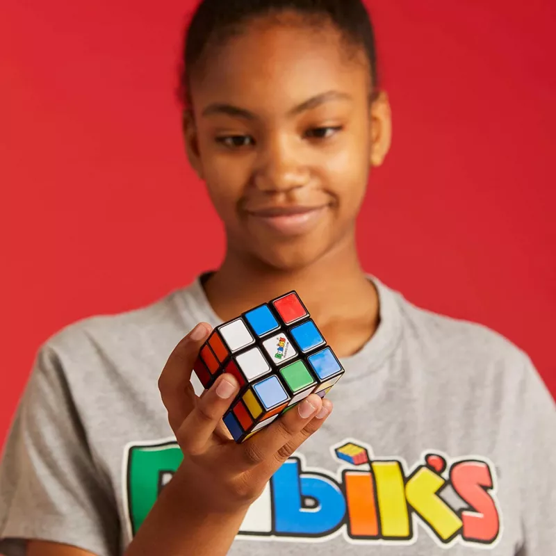 Rubiko kubas 3x3 originalus – Spin Master klasikinis galvosūkis, rekomenduojamas nuo 8 metų
