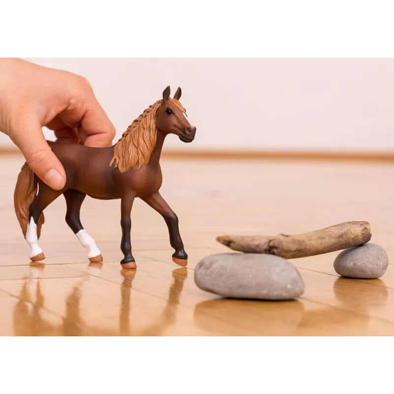 schleich HORSE CLUB Peruano Paso Kumele, 5 m., arkliai, ruda, balta, plastikas