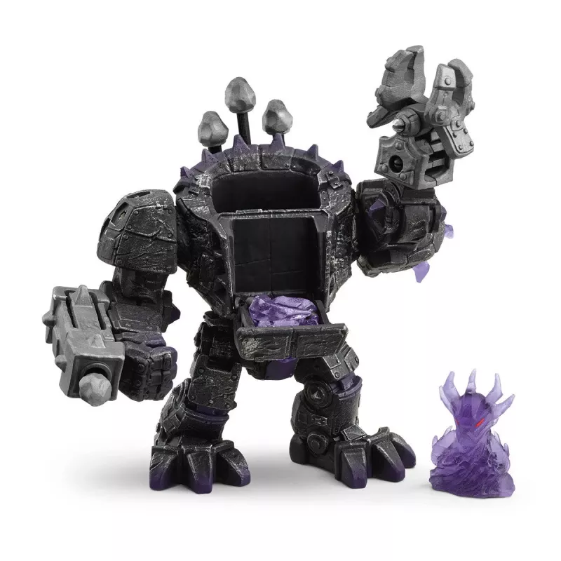 Schleich ELDRADOR CREATURES Šešėlio Valdovas Robotas su Maža Būtybe Juodas