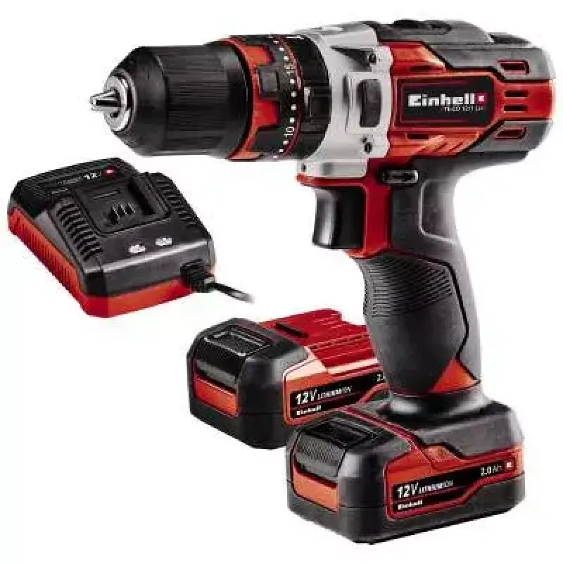 Belaidis gręžtuvas su pistoline rankena Einhell TE-CD 1, 1400 aps./min., 2 Ah, 1,18 kg
