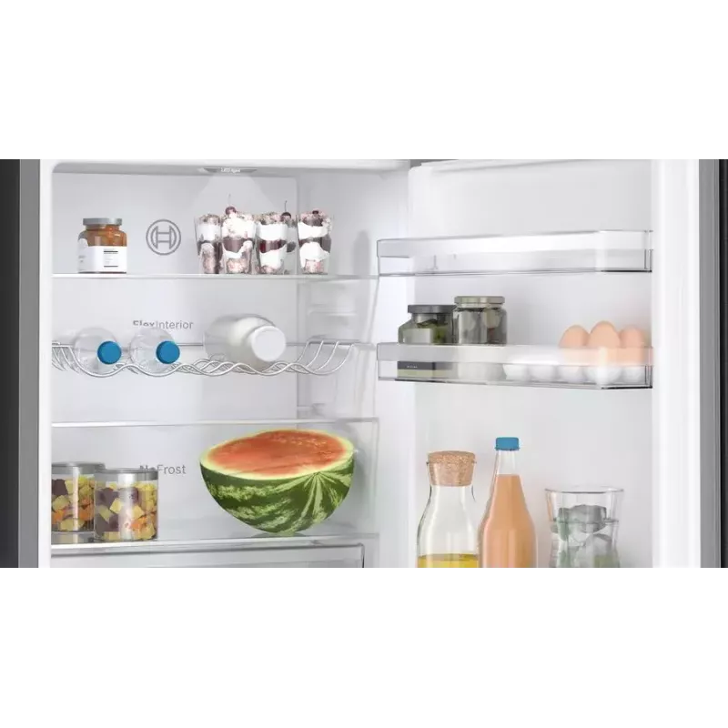 Bosch Serie 4 KGN36VXCT šaldytuvas-šaldiklis 321 L nerūdijančio plieno