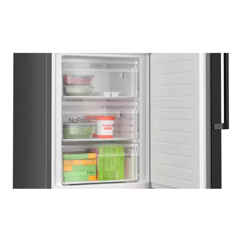 Bosch Serie 4 KGN36VXCT šaldytuvas-šaldiklis 321 L nerūdijančio plieno
