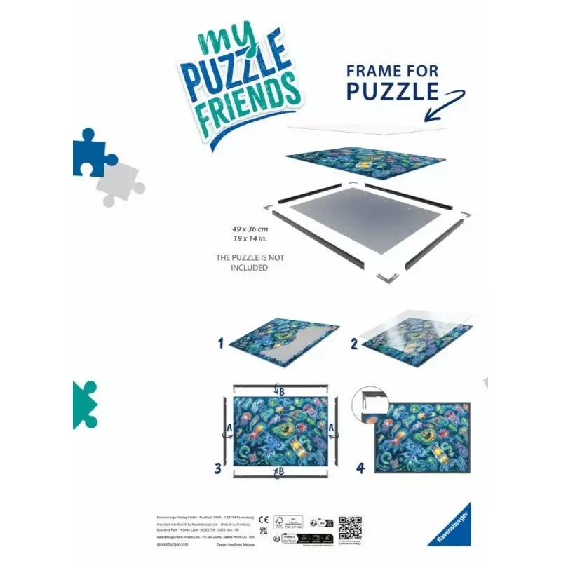 Puzzle rėmelis Ravensburger 17901 – juodas, dėlionėms, rekomenduojamas nuo 12 metų
