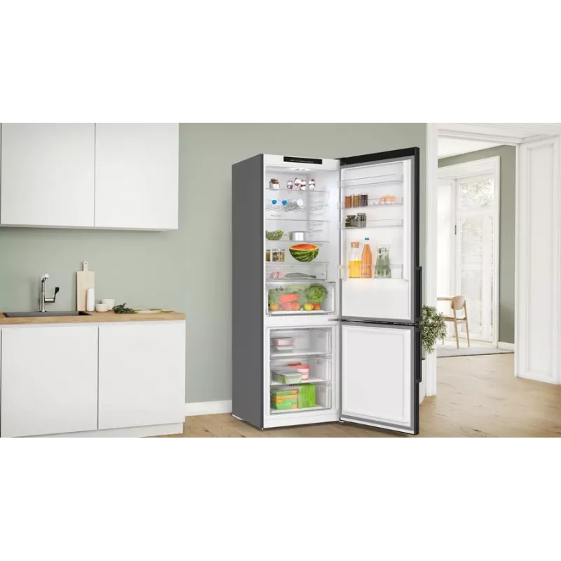 Šaldytuvas su šaldikliu Bosch Serie 4 KGN49VXCT, laisvai pastatomas, 440 L, nerūdijantis plienas