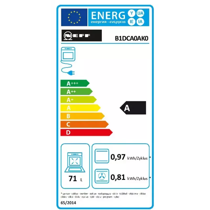 NEFF BX16B virimo komplektas – 4 zonų indukcinė kaitlentė + elektrinė orkaitė (71 l), stiklo keramika, juoda