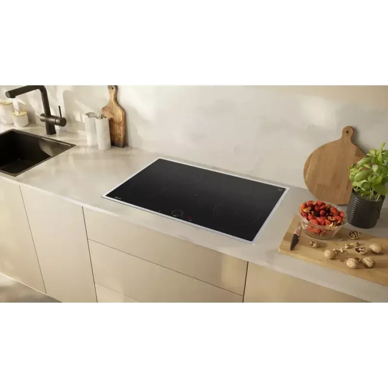 Indukcinė kaitlentė ir elektrinė orkaitė NEFF BX38IB – 4 zonų stiklo keramikos kaitlentė, 71 l orkaitė, juoda