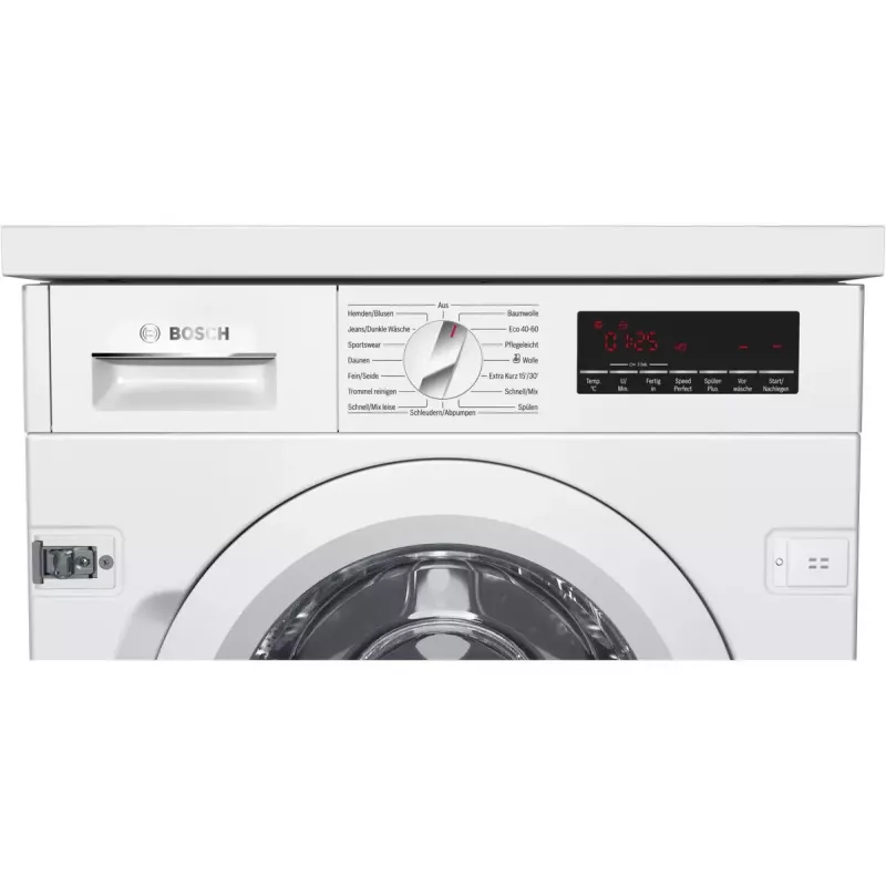 Bosch Serie 8 WIW28443 įmontuojama skalbyklė, 8 kg, 1400 aps./min., balta