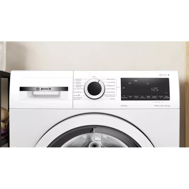 Bosch Serie 4 WNA13441 skalbyklė su džiovykle Laisvai pastatoma Priekinis pakrovimas Balta