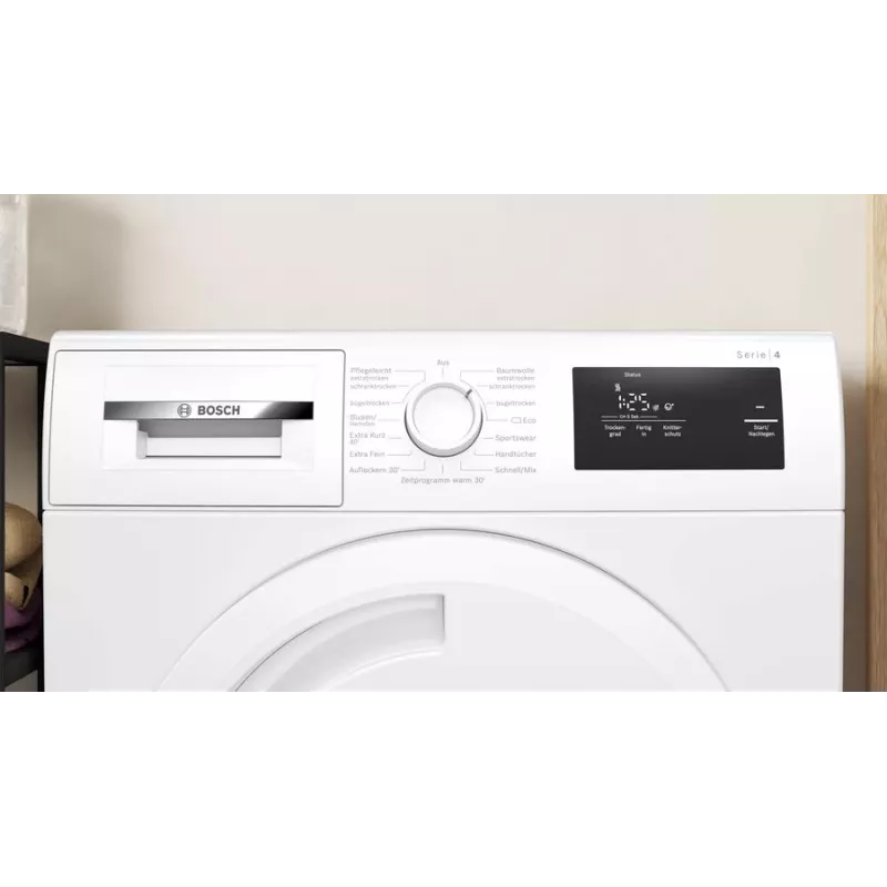 Bosch Serie 4 WTH83003 džiovinimo mašina Laisvai pastatoma Priekinis pakrovimas 7 kg Balta