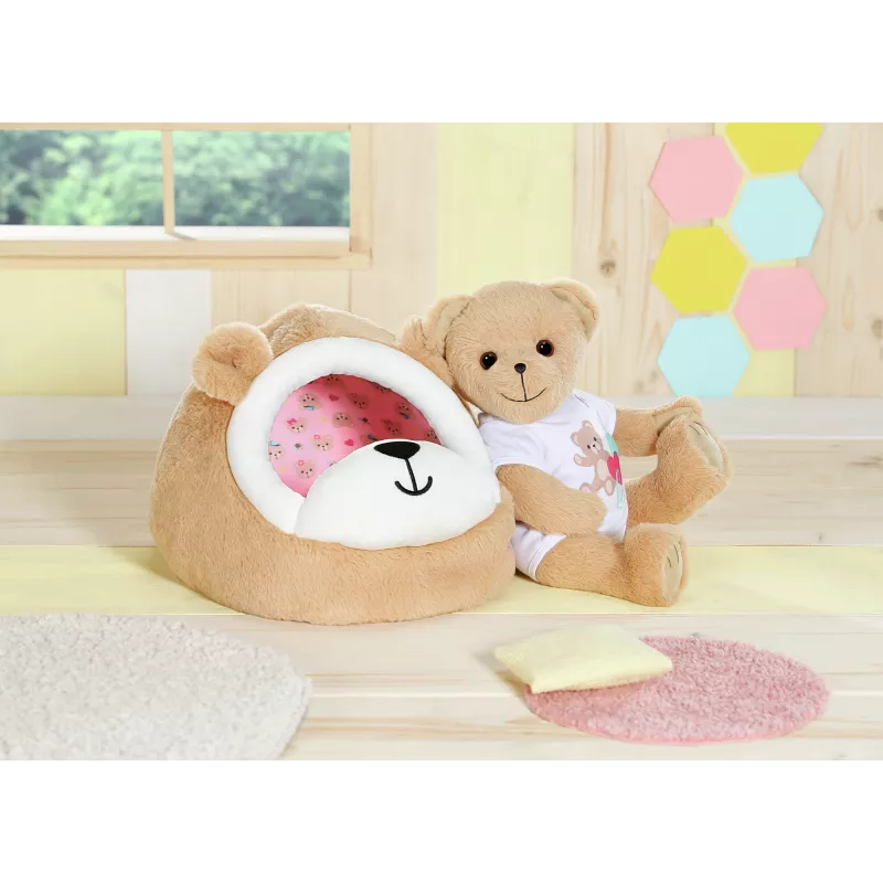 Minkštas meškos urvas ZAPF creation BABY born – pliušinis žaislinis priedas lėlėms