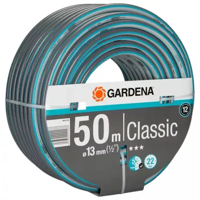 GARDENA Classic 18010-20 sodo žarna 50 m PVC antžeminė pilka/turquoise