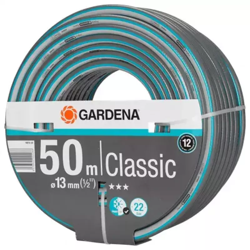 GARDENA Classic 18010-20 sodo žarna 50 m PVC antžeminė pilka/turquoise