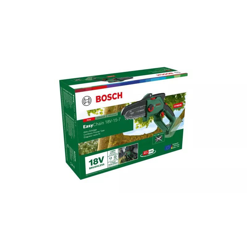 Bosch EasyChain 18V-15-7 belaidis elektrinis pjūklas, rankinis pjūklas 1,3 kg