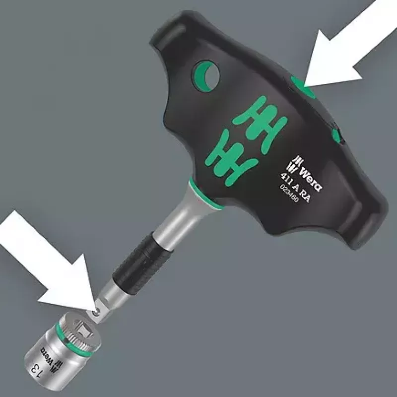 Reples Ratchet Wera 05023460001 1/4 colio pavara Juoda Žalia