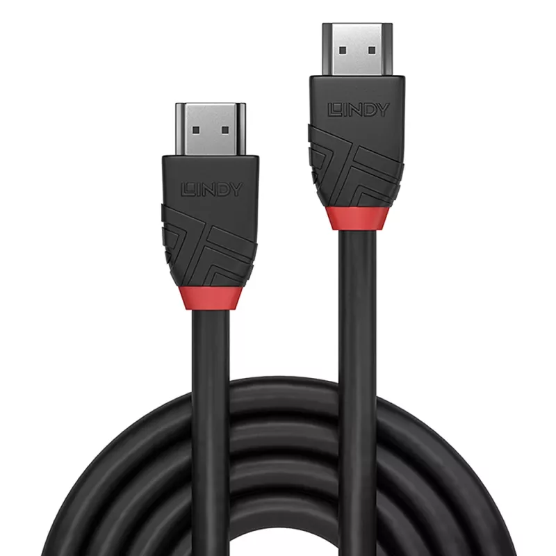 Lindy 1 m HDMI 2.0 kabelis, Black Line, didelės spartos, 4K