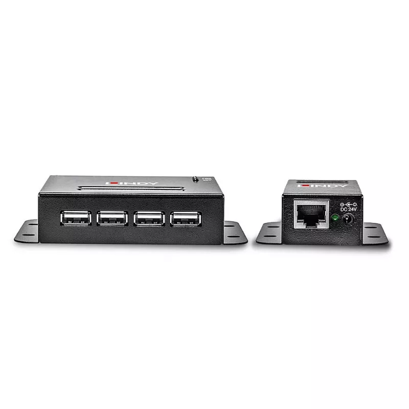 Lindy USB 2.0 Cat.6 ilgintuvas 50m 4 prievadų, siųstuvas ir imtuvas