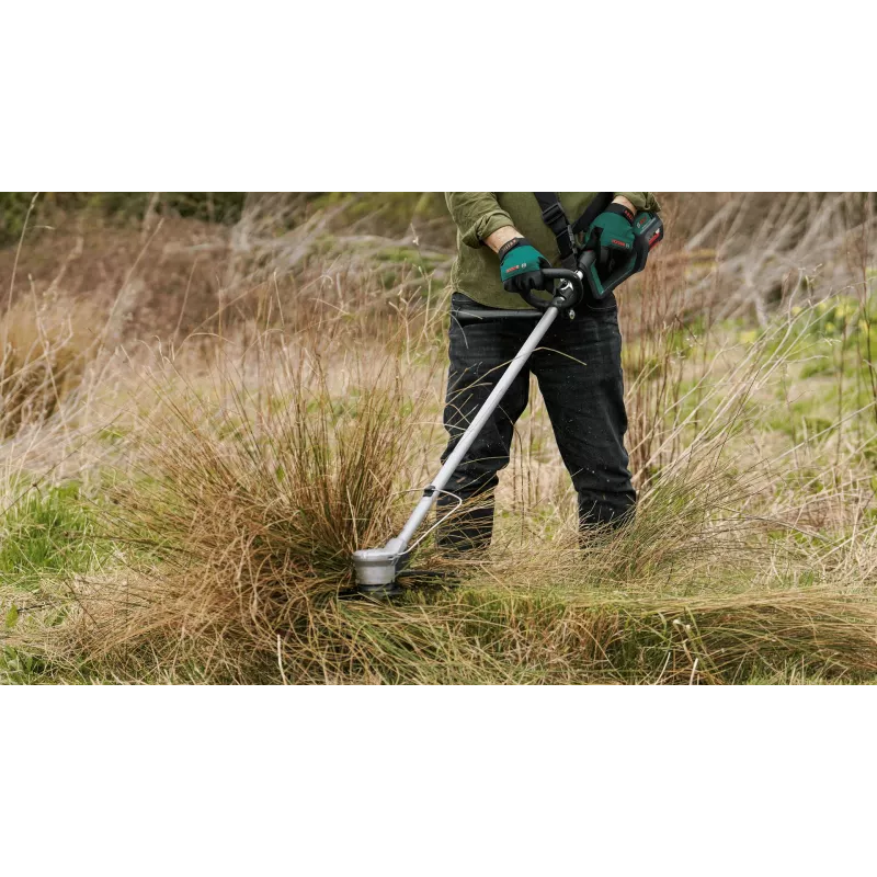 Belaidės žoliapjovės žirklės Bosch BrushCut 36 V Li-Ion, 2,4 mm, žalia
