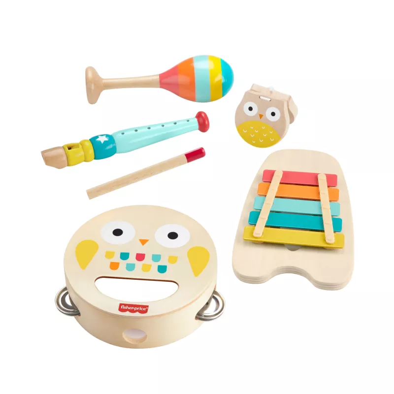 Mattel muzikos dovanų rinkinys su mediniais instrumentais mažiems vaikams