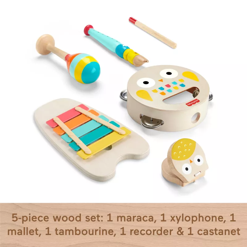 Mattel muzikos dovanų rinkinys su mediniais instrumentais mažiems vaikams