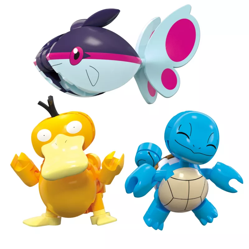 MEGA Pokémon Vandens nuotykių konstravimo rinkinys su 3 veikėjų figūrėlėmis (319 dalių) vaikams
