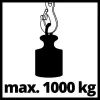 Grandinis keltuvas Einhell TC-CH 1000, 1000 kg, 2,5 m, raudonas sidabrinis