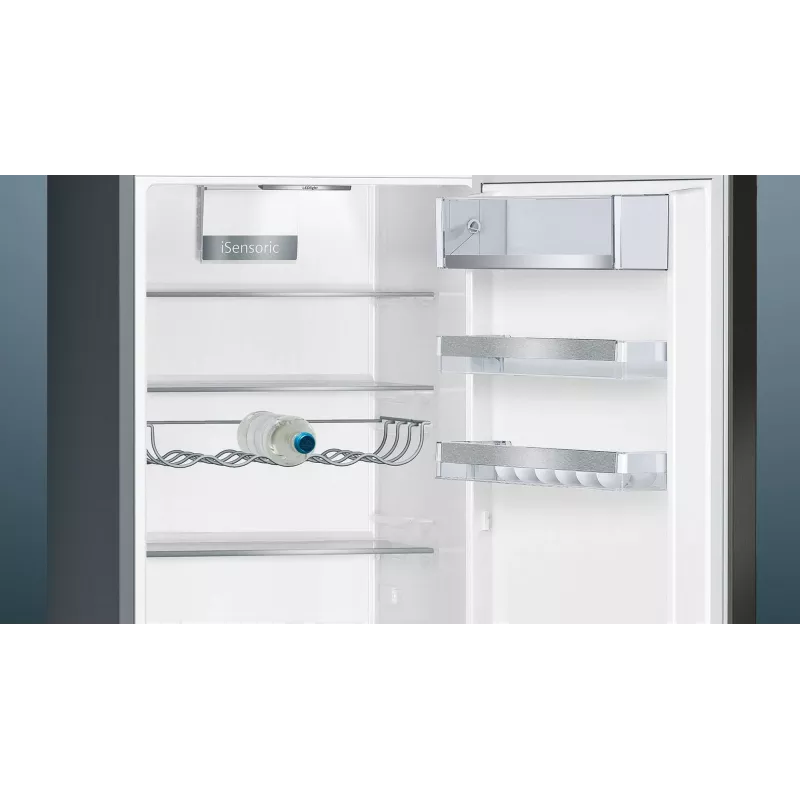 Šaldytuvas su šaldikliu Siemens iQ500 KG39E8XBA, 343 L, juodas, nerūdijantis plienas