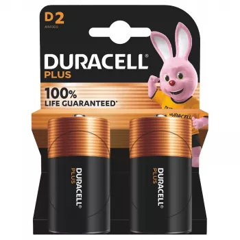 Duracell Plus 100 D baterija šarminė D dydžio