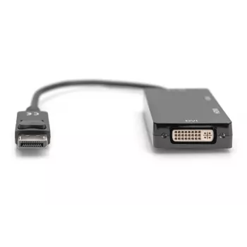 DIGITUS ASSMANN DisplayPort keitiklio laidas, DP - HDMI+DVI+VGA M-F/F/F, 20cm 3 viename