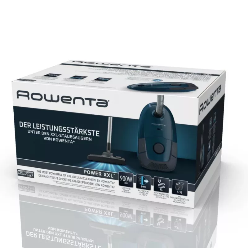 Rowenta Power XXL RO3126 4.5 L cikloninis dulkių siurblys su maišeliu, 900 W