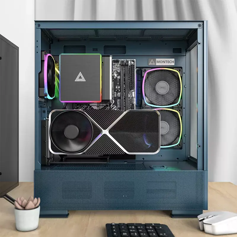 PC korpusas Montech SKY TWO Midi Tower mėlynas