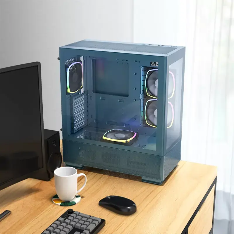 PC korpusas Montech SKY TWO Midi Tower mėlynas