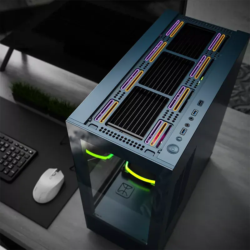 PC korpusas Montech SKY TWO Midi Tower mėlynas