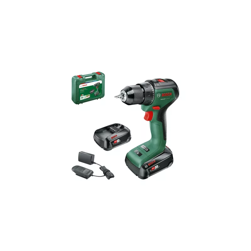 Bosch UniversalGręžtuvas 18V-60 1900 RPM Bepaketis 1.3 kg Juoda, Žalia