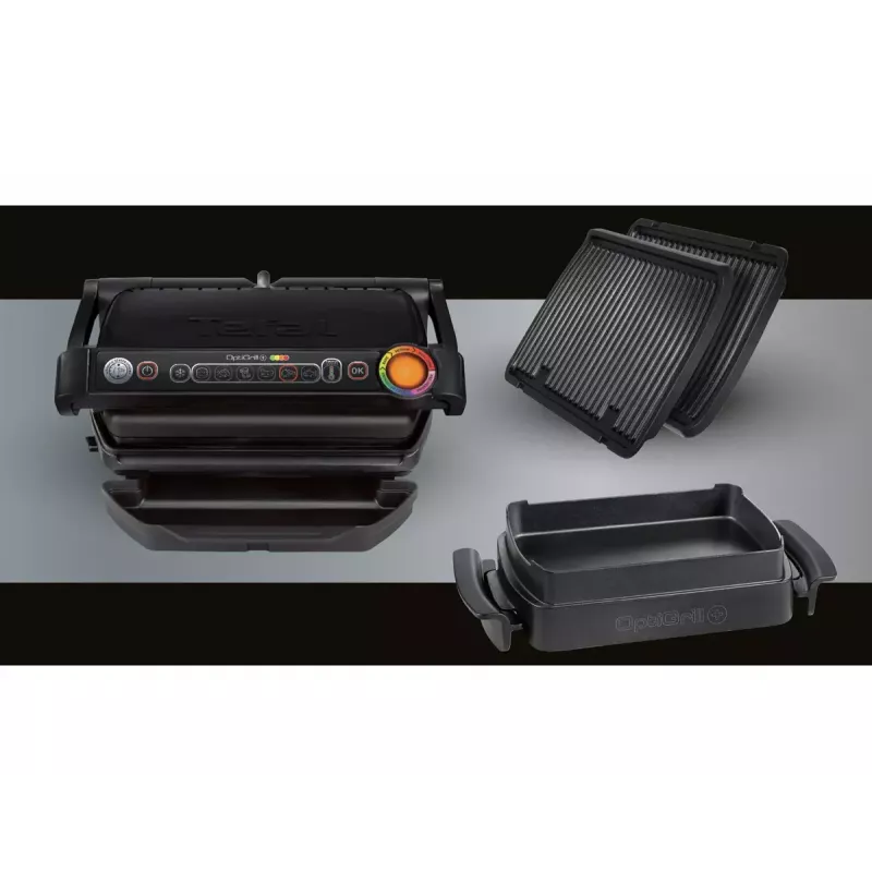 Kontaktinė keptuvė Tefal GC7148 – 2000 W, nerūdijančio plieno korpusas, stačiakampė, reguliuojamas termostatas, grotelinis paviršius, 365×365×175 mm