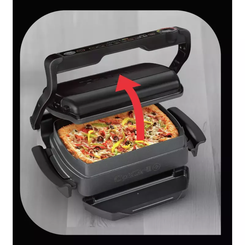 Kontaktinė keptuvė Tefal GC7148 – 2000 W, nerūdijančio plieno korpusas, stačiakampė, reguliuojamas termostatas, grotelinis paviršius, 365×365×175 mm