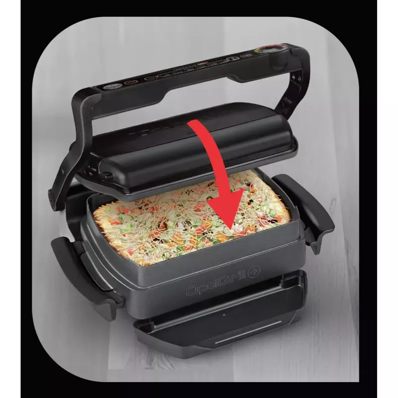 Kontaktinė keptuvė Tefal GC7148 – 2000 W, nerūdijančio plieno korpusas, stačiakampė, reguliuojamas termostatas, grotelinis paviršius, 365×365×175 mm